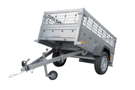 Top remorque GARDEN TRAILER 200 KIPP avec rehausses grillagées et roue jockey